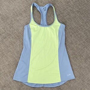 C9 by Champion Gray and Neon Yellow Racerback Tank